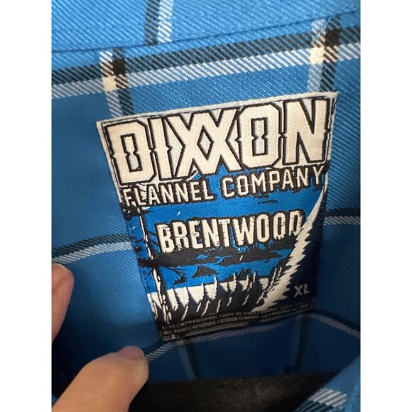 DIXXON Brentwood Women Blue Flannel Shirt XL - Picture 2 of 7